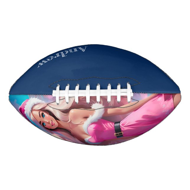 Ballon De Foot Belle fille de Noël rose 01 (Devant)