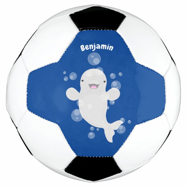 Ballon De Foot Béluga mignon bulles dessin de dessin animé (Devant)