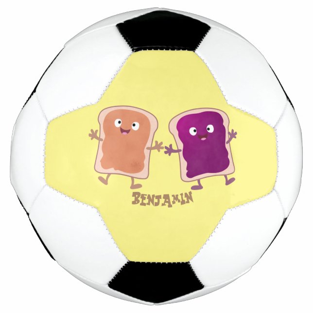 Ballon De Foot Beurre d'arachide mignonne et caricature sandwich  (Devant)