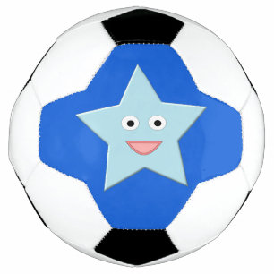 Ballon De Foot Bleu Clair Célébration Star Soccer Ball