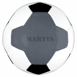 Ballon De Foot bleu muet, bleu cendré nom personnalisé