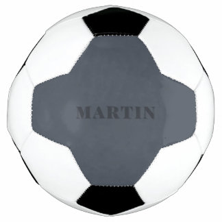 Ballon De Foot bleu muet, bleu cendré nom personnalisé