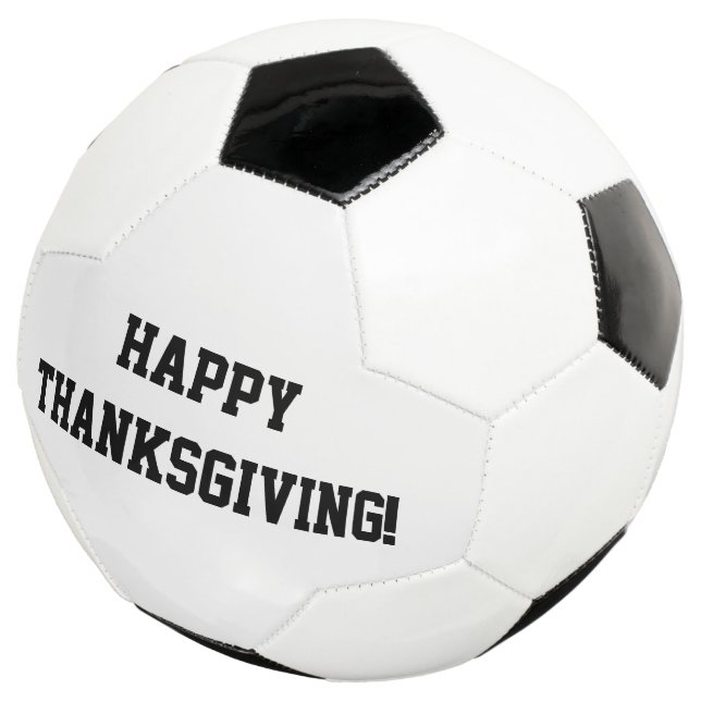 Ballon De Foot BON THANKSGIVING ! Balle de football noir et blanc (3/4)