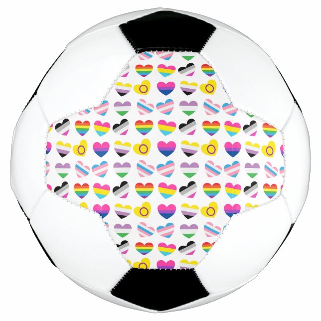 Ballon De Foot Boule de soccer Pride Hearts (Devant)