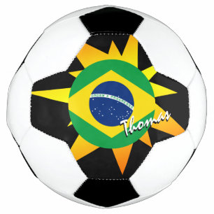 Ballon De Foot Brésil Football & drapeau brésilien / BANG