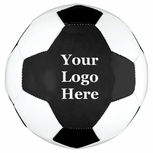 Ballon De Foot Business Black Your Logo Son Modèle (Devant)