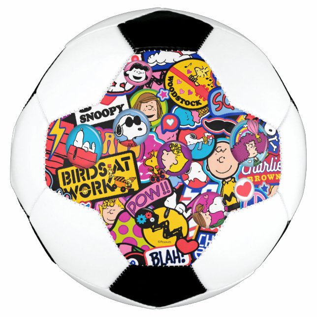 Ballon De Foot cacahuètes | Motif de patchs Mixtape (Devant)