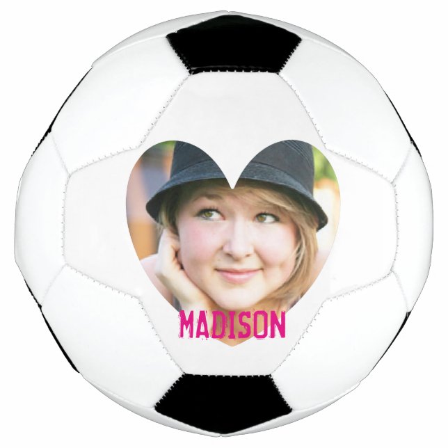 Ballon De Foot Cadre photo de coeur conception personnalisée (Devant)