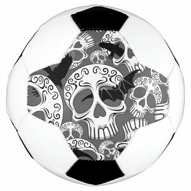 Ballon De Foot Calaveras décoratives Halloween (Devant)