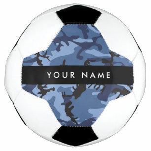 Ballon De Foot Camouflage bleu marine Votre nom Personnalisez