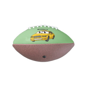 Ballon De Foot Caricature amusante de taxi jaune mignon
