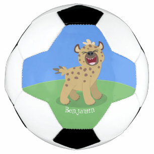 Ballon De Foot Caricature amusante hyena riant illustration