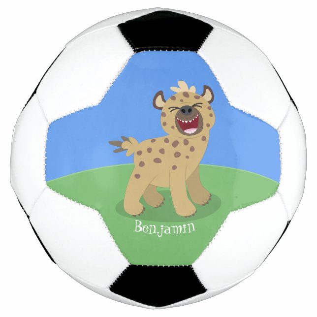 Ballon De Foot Caricature amusante hyena riant illustration (Devant)
