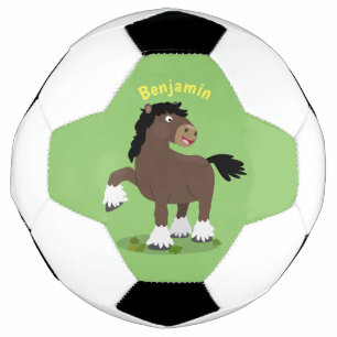Ballon De Foot Caricature de cheval de trait de Cute Clydesdale