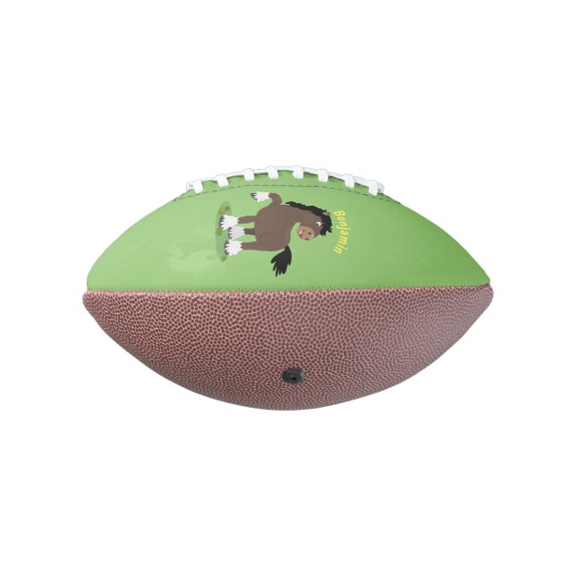Ballon De Foot Caricature de cheval de trait de Cute Clydesdale (Tourné à 270°)