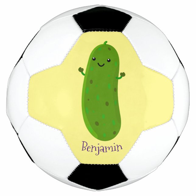 Ballon De Foot Caricature de cornichon joyeux (Devant)