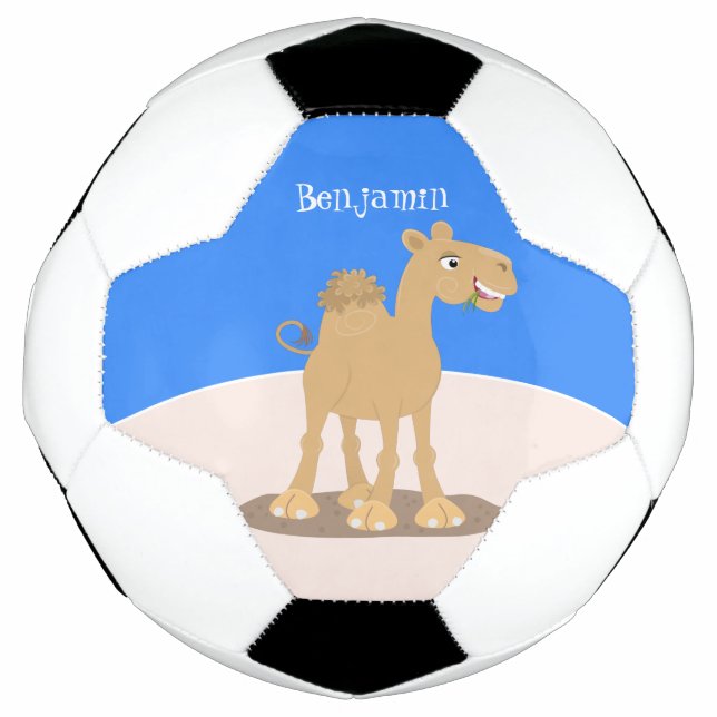 Ballon De Foot Caricature de dromadaire joyeux et souriant (Devant)