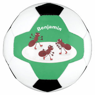 Ballon De Foot Caricature de patinage sur glace de Happy red four