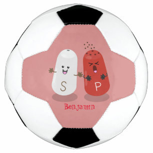 Ballon De Foot Caricature de shakers de sel et de poivre de Cute
