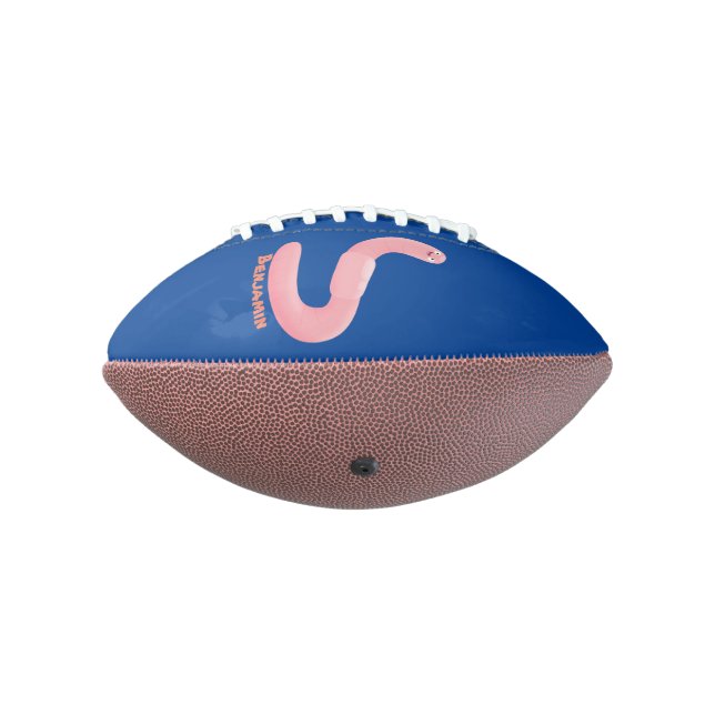 Ballon De Foot Caricature de vers de terre rose joli (Tourné à 270°)