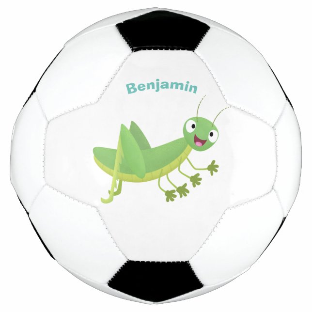 Ballon De Foot Caricature d'une pâtisserie joyeux verte (Devant)