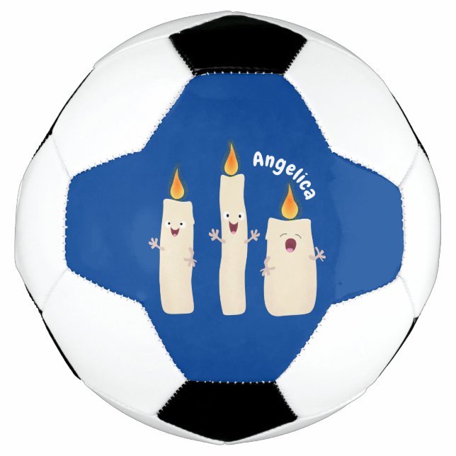 Ballon De Foot Caricature en trois chandelles mignonnes (Devant)