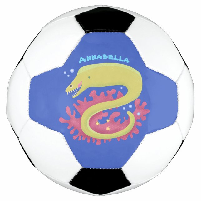 Ballon De Foot Caricature humoristique murène verte (Devant)