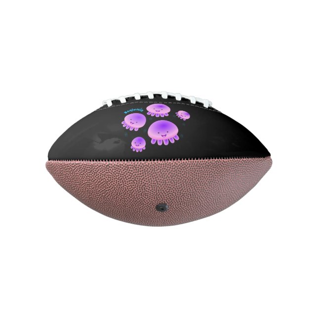 Ballon De Foot Caricature kawaii de méduse violette rose mou (Tourné à 270°)