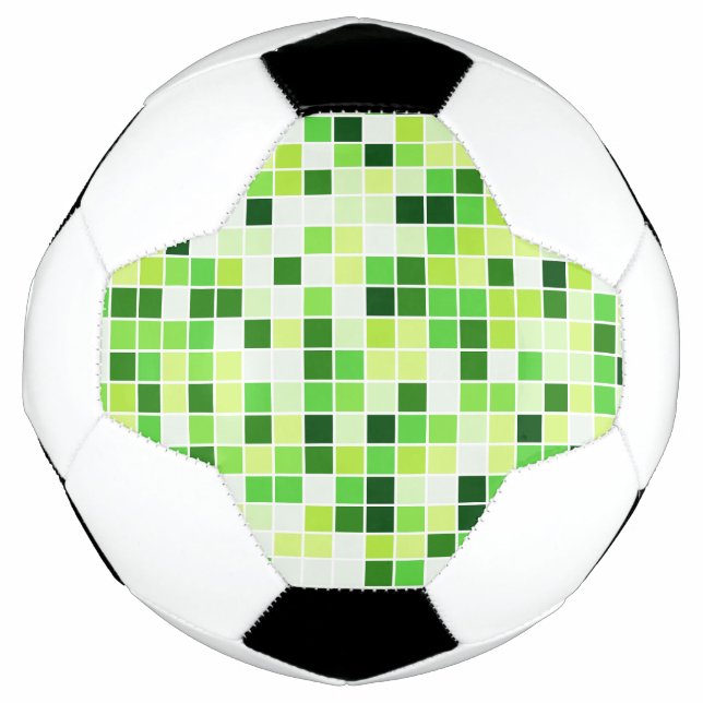 Ballon De Foot Carrelage de piscine, Carrelage en mosaïque verte, (Devant)