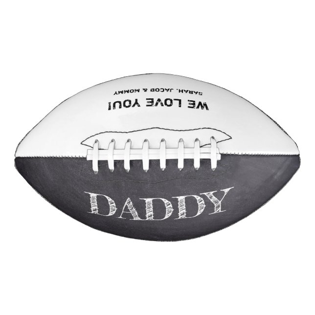 Ballon De Foot Carte Chalkboard personnalisée gravé fête des père (Devant)