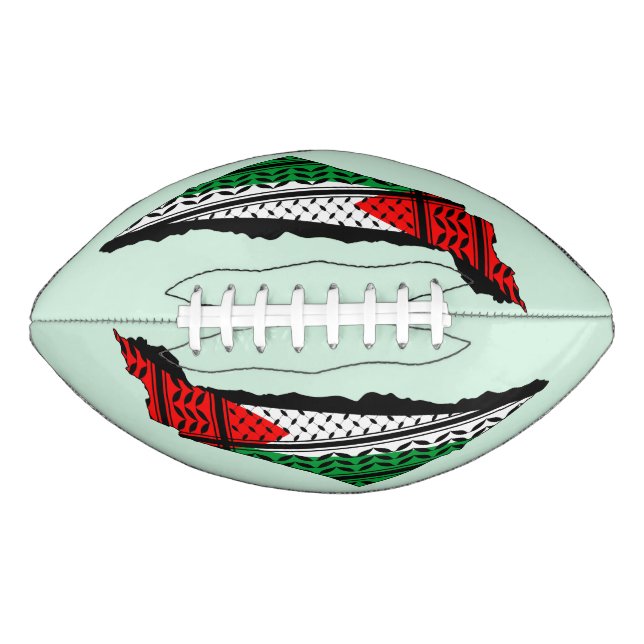 Ballon De Foot Carte de Palestine avec drapeau et Motif Keffiyeg (Devant)