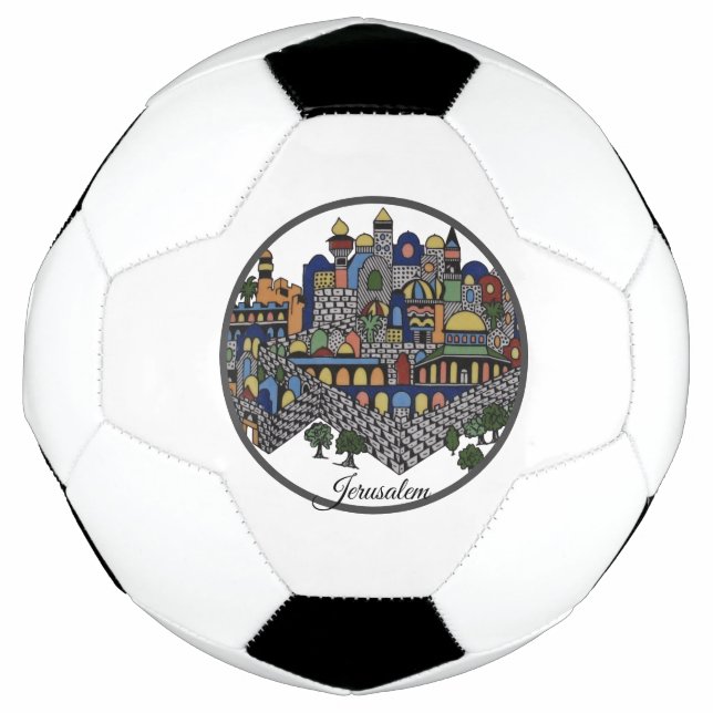 Ballon De Foot Céramique de Jérusalem colorée (Devant)
