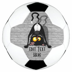 Ballon De Foot Chat à l'envers Personnage de Dessin Animé Drôle