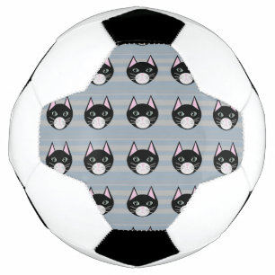 Ballon De Foot Chat noir, rayures