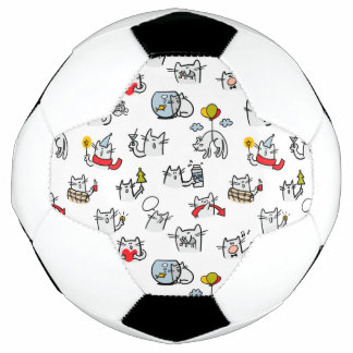 Ballon De Foot Chats amusants, lait et magie.