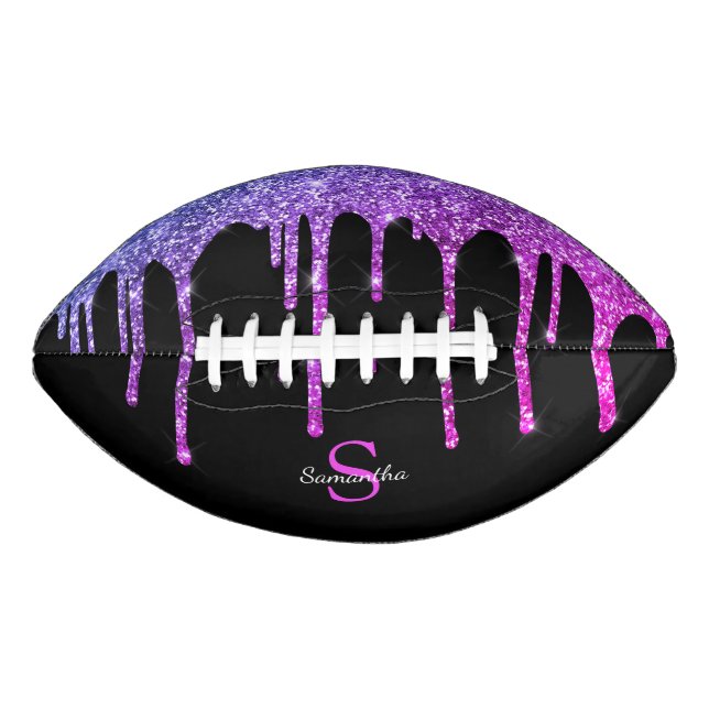Ballon De Foot Chic rose violet Parties scintillant gouttes étinc (Devant)