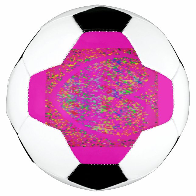 BALLON DE FOOT CHOQUER PARTIES SCINTILLANT ROSE REGARDER SOCCER B (Devant)