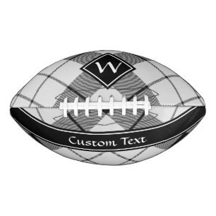 Ballon De Foot Clan MacFarlane Tartan noir et blanc