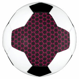 Ballon De Foot Cluster de fleurs rose et noire