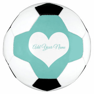 Ballon De Foot Coeur blanc personnalisé Ajouter votre nom