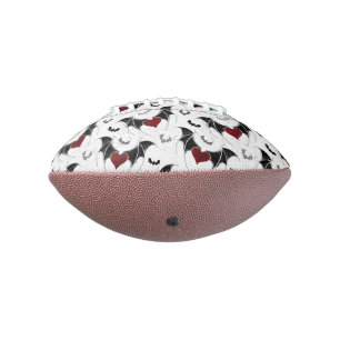 Ballon De Foot Coeur d'Halloween avec ailes de chauve-souris noir