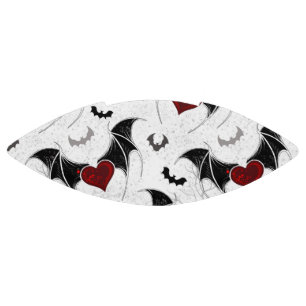 Ballon De Foot Coeur d'Halloween avec ailes de chauve-souris noir