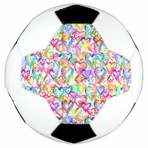 Ballon De Foot Coeurs colorés mignons motif Coque-Mate iPhone cas