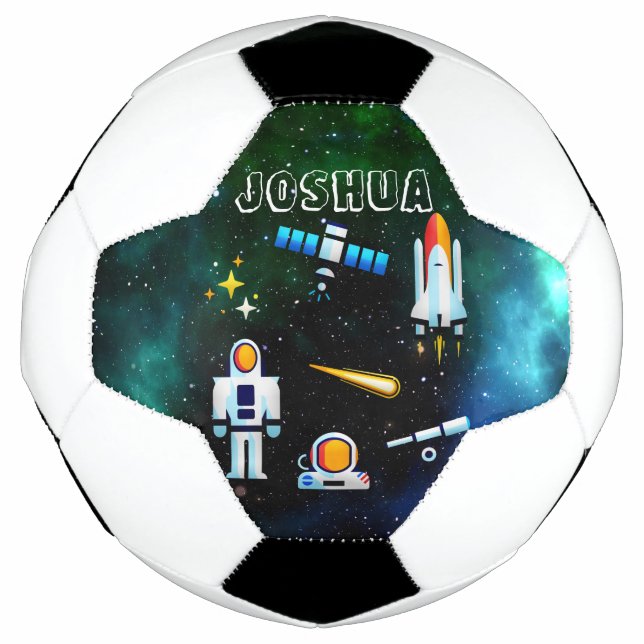 Ballon De Foot Collage de l'astronaute amusant personnalisé (Devant)