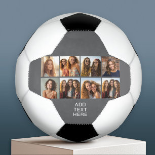 Ballon De Foot Collage photo personnalisé 8 avec photos Carrés