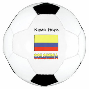Ballon De Foot Colombie et drapeau colombien avec votre nom Footb