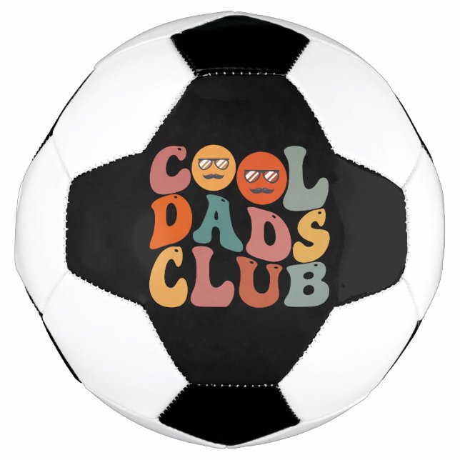Ballon De Foot Cool Dads Club Papa Fête des pères Retro Super (Devant)