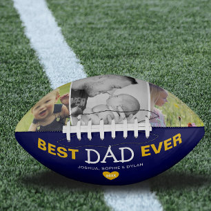 Ballon De Foot Cool Meilleur papa Jamais Photo Collage
