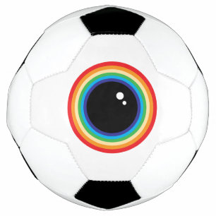 Ballon De Foot Cool Rainbow Eyeball