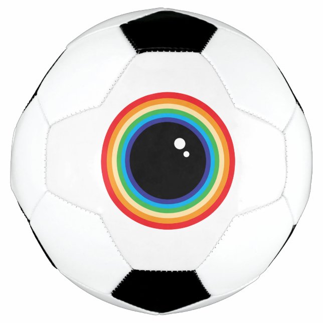 Ballon De Foot Cool Rainbow Eyeball (Devant)